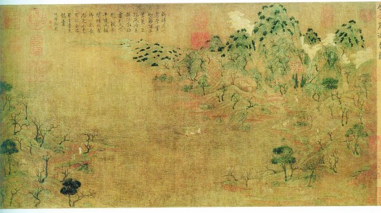其中有一件,一度被认为是中国现存最早的山水画《游春图.美